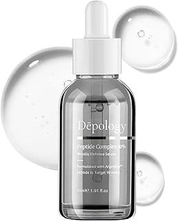 Depology Peptide Complex 10% Wrinkle Defense | Argireline™ Peptide Serum | Hydrating Face Serum Targets Dynamic Wrinkles | Vitamin C & Hyaluronic Acid Serum 1.01 fl oz