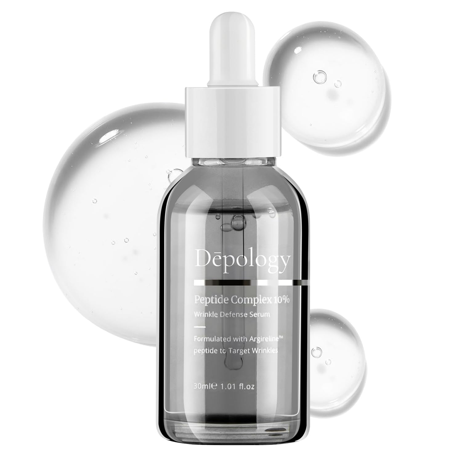 Depology Peptide Complex 10% Wrinkle Defense | Argireline™ Peptide Serum | Hydrating Face Serum Targets Dynamic Wrinkles | Vitamin C & Hyaluronic Acid Serum 1.01 fl oz-0