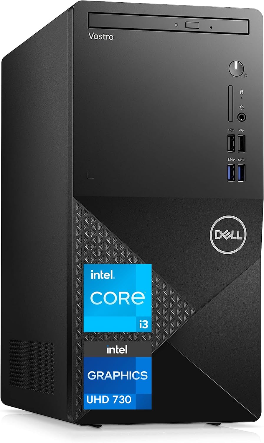 Dell Vostro 3910 Desktop Computer | 12th Gen Intel 4-Core Processor | 16GB DDR4 RAM | 256GB SSD + 1TB HDD | Intel UHD Graphics 730 | WiFi 6 | DVD-RW | Display Port | HDMI | Windows 11 Pro-0