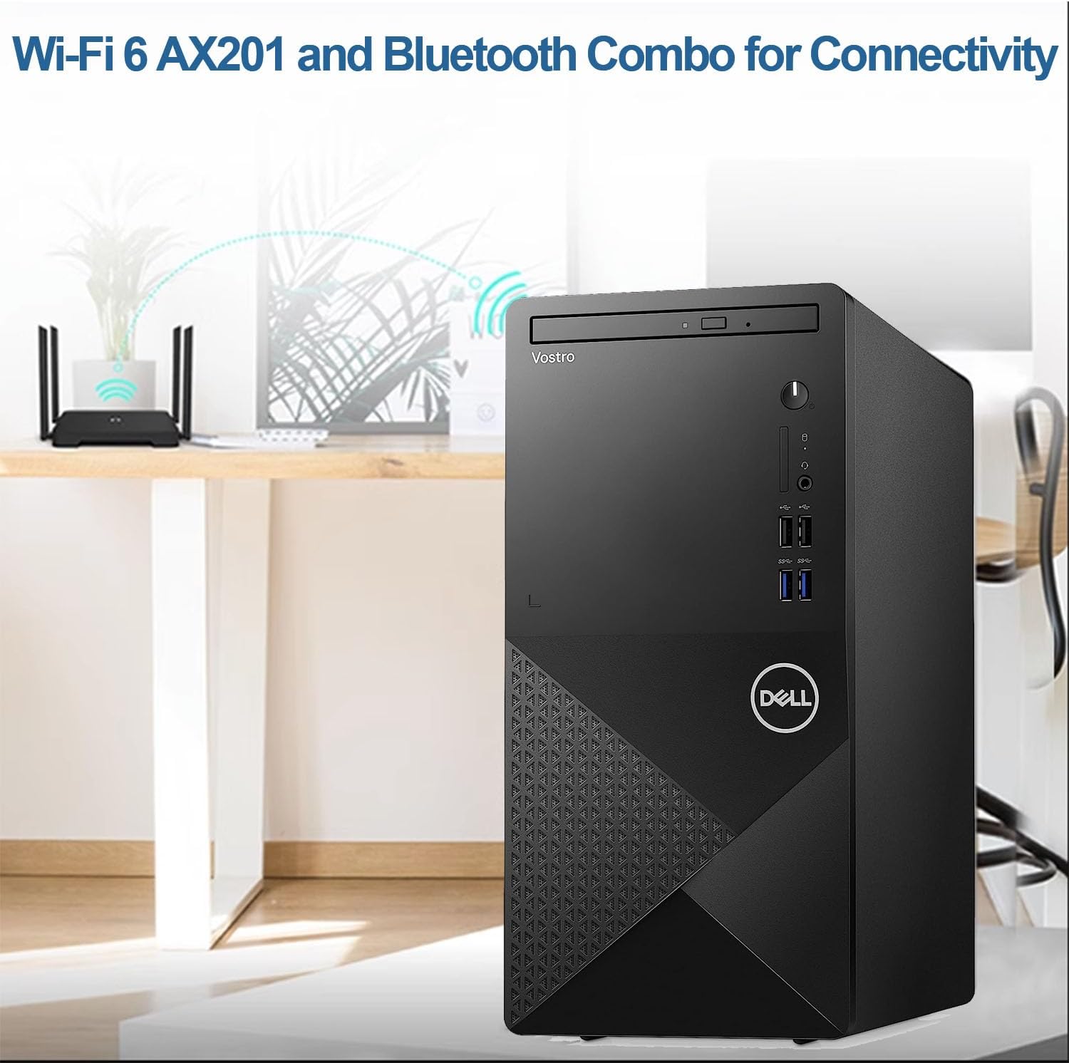 Dell Vostro 3910 Desktop Computer | 12th Gen Intel 4-Core Processor | 16GB DDR4 RAM | 256GB SSD + 1TB HDD | Intel UHD Graphics 730 | WiFi 6 | DVD-RW | Display Port | HDMI | Windows 11 Pro-3