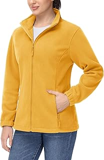 TACVASEN Women's Fleece Jacket Full Zip Lightweight Jacket Womens Outdoor Winter Coat With Zipper Pockets