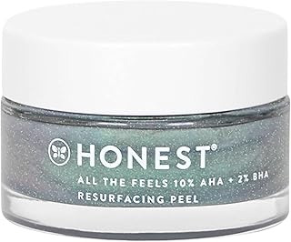 Honest Beauty All the Feels Resurfacing Peel | 10% AHA + 2% BHA | Deeply Exfoliates + Renews Skin | Vegan + Cruelty Free | 1.7 oz