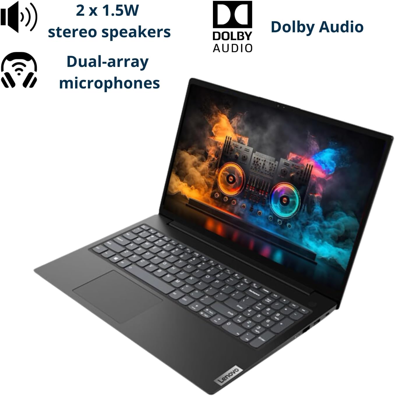 Lenovo V15 Laptop, 15.6" FHD Display, AMD Ryzen 5 5500U Hexa-core Processor (Beat Intel i7-1065G7), 16GB RAM, 512GB SSD, HDMI, RJ45, Numeric Keypad, Wi-Fi, Windows 11 Pro, Black-1