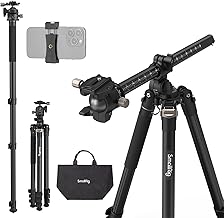 SmallRig CT200 Camera Tripod, 73" Video Tripod 360° Rotation Center Column Horizontal Tripod Monopod with Smartphone Holder, Carrying Bag, Weight Bag for DSLR Camera, Max Load 33lb-4288