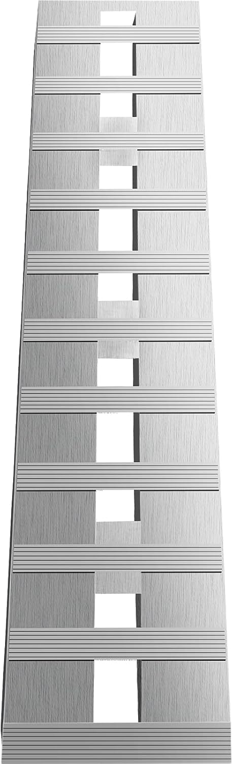 VEVOR Aluminum Ramps, 6000 lbs, Heavy-Duty Ramps with Top Hook Attaching End, Universal Loading Ramp for Motorcycle, Tractor, ATV/UTV, Trucks, Lawn Mower, 60" L x 12" W, 2Pcs-10