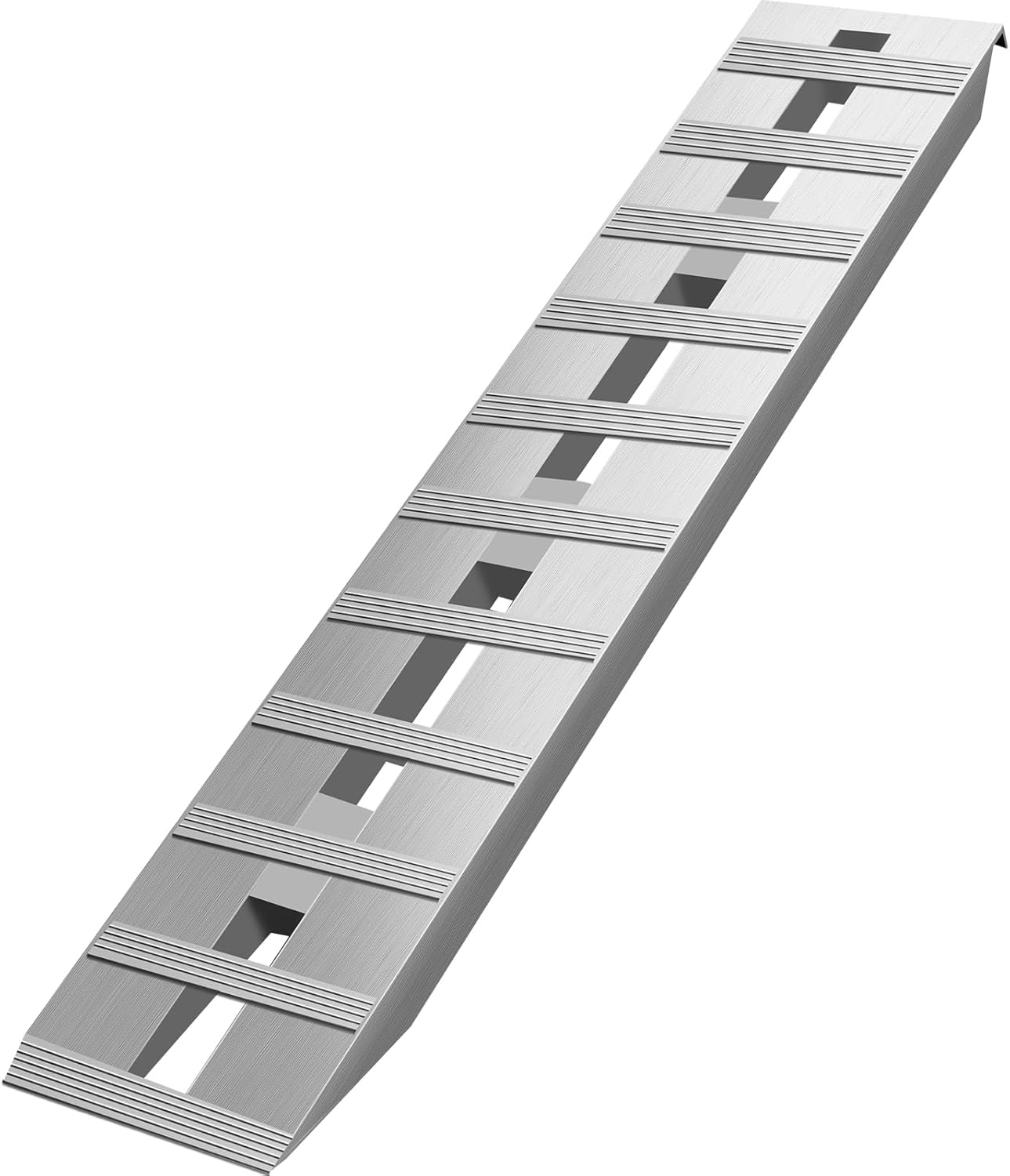 VEVOR Aluminum Ramps, 6000 lbs, Heavy-Duty Ramps with Top Hook Attaching End, Universal Loading Ramp for Motorcycle, Tractor, ATV/UTV, Trucks, Lawn Mower, 60" L x 12" W, 2Pcs-9