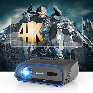 Smart 4K Projector 1100ANSI Daytime Viewing,High Brightness Movie Projetcor with WIFI6 Bluetooth for 300Inch Display 5G Home Theater Outdoor Projector Wireless Streaming with Netflix Disney+ YouTube