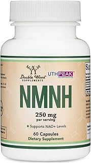 NMNH (NMN Supplement Alternative) (Dihydronicotinamide Mononucleotide) 250mg Per Serving, 60 Count (30 Servings) NAD Supplement to Boost NAD+ Levels As We Age (Non-GMO, Gluten Free) by Double Wood