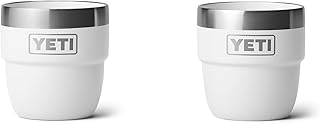 YETI Rambler 4 oz Stackable Cup, Stainless Steel, Vacuum Insulated Espresso/Coffee Cup, 2 Pack