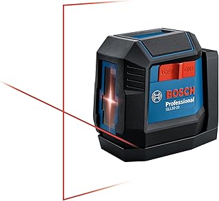 BOSCH GLL50-20 50 Ft Self-Leveling Cross-Line Laser, Includes Integrated Magnetic Mount & 2 AA Batteries