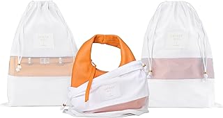 Hayden Hill Luxury Organic Cotton Dust Bags For Handbags - 3 Pack Small - 15" Purse Storage, Shoe Bags and Handbag Protectors For Closet - Certified Carbon Neutral