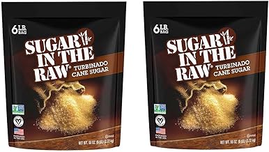 Sugar in Raw Natural Cane Turbinado Sugar - 6 Lb (2 Pack)