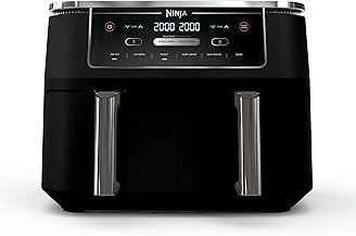 Ninja Air Fryer, Roast, Bake, Air Fry, Crisps, Broil, Reheats, Keep Warm, 10-in-1, Fries, Frozen Food, Veggies, and Meat, Quick Meals, Healthy Meals, Less Oil, 10 QT, Black, DZ302​