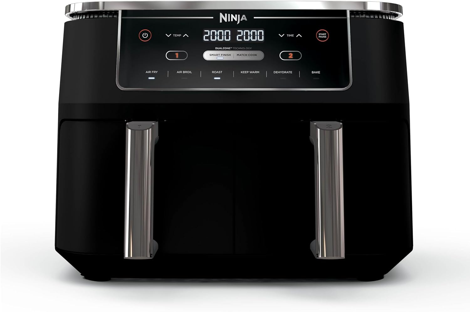 Ninja Air Fryer, Roast, Bake, Air Fry, Crisps, Broil, Reheats, Keep Warm, 10-in-1, Fries, Frozen Food, Veggies, and Meat, Quick Meals, Healthy Meals, Less Oil, 10 QT, Black, DZ302​-0