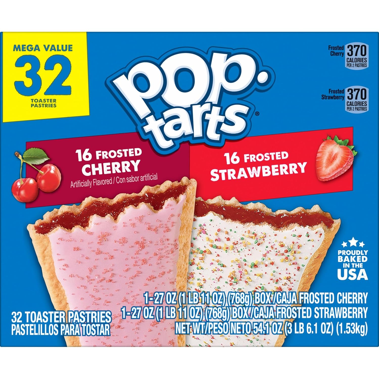 Pop-Tarts Toaster Pastries, Breakfast Foods, Kids Snacks, Variety Pack, 54.1oz Box (32 Pop-Tarts)-7