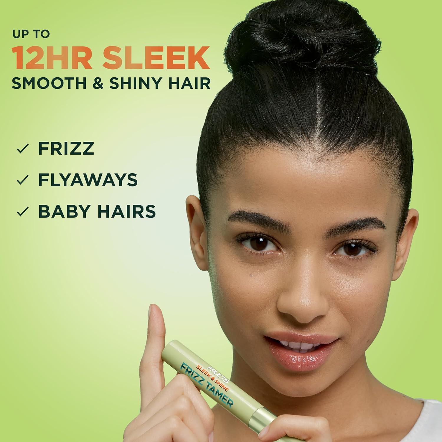 Garnier Fructis Sleek & Shine Frizz Tamer Slicking Hair Serum Wand for Frizz and Flyaways, 0.28 Fl Oz-2