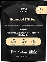 Expanded At-Home STD Test for Chlamydia, Gonorrhea, Trichomoniasis, HIV, Syphilis - STD HIV Testing Kit - Free Follow Up Care & Fast Lab Results