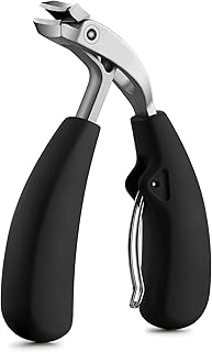 FVION Innovative Angled Head Toenail Clippers, Professional Ingrown Toe Nail Clippers for Thick Nails Seniors, Slanted Nail Clippers with Catcher, Pedicure Toenail Cutters Toenail Scissors