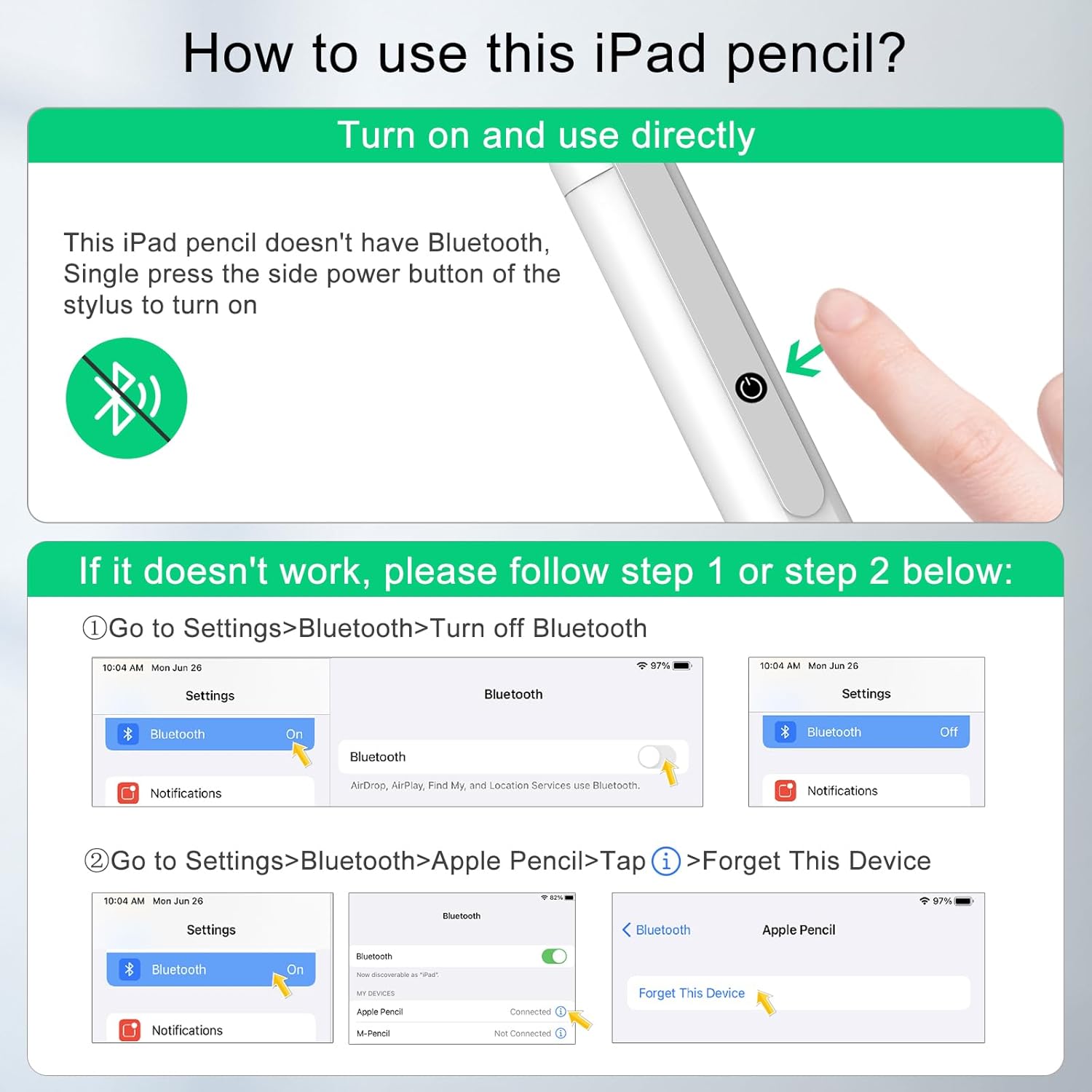 Stylus Pen for iPad, Alternative to Apple Pencil USB-C, 13 mins Fast Charging for Apple iPad 10th Generation Pencil, Compatible with iPad Air 3/4/5, iPad Mini 5/6, iPad 6/7/8/9/10, iPad Pro12.9&11"-4