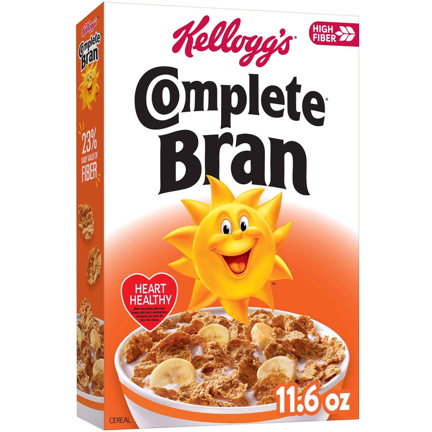 Kellogg's Complete Bran Breakfast Cereal, Fiber Cereal, Family Breakfast, Original, 11.6oz Box (1 Box)-0