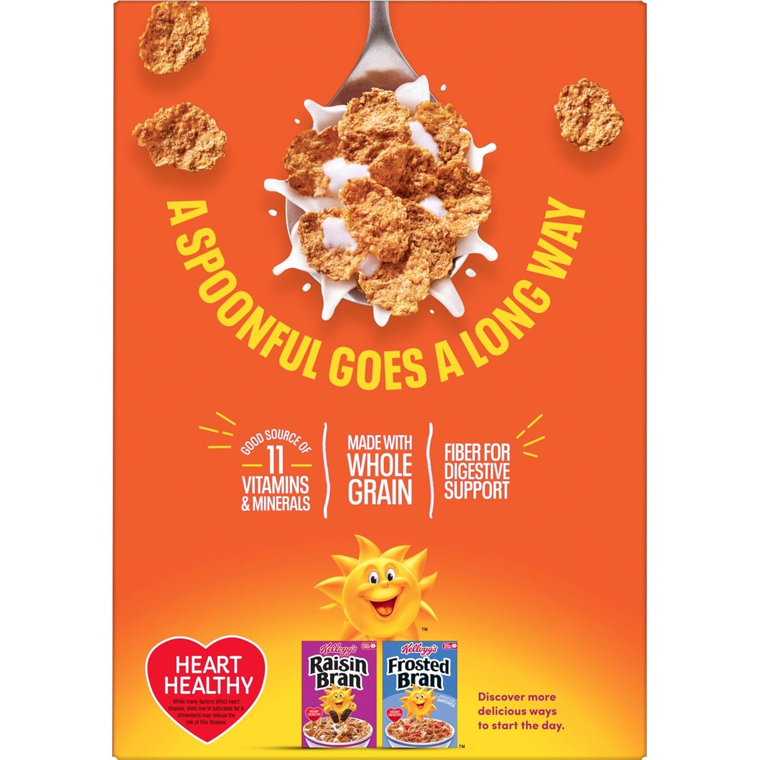 Kellogg's Complete Bran Breakfast Cereal, Fiber Cereal, Family Breakfast, Original, 11.6oz Box (1 Box)-6