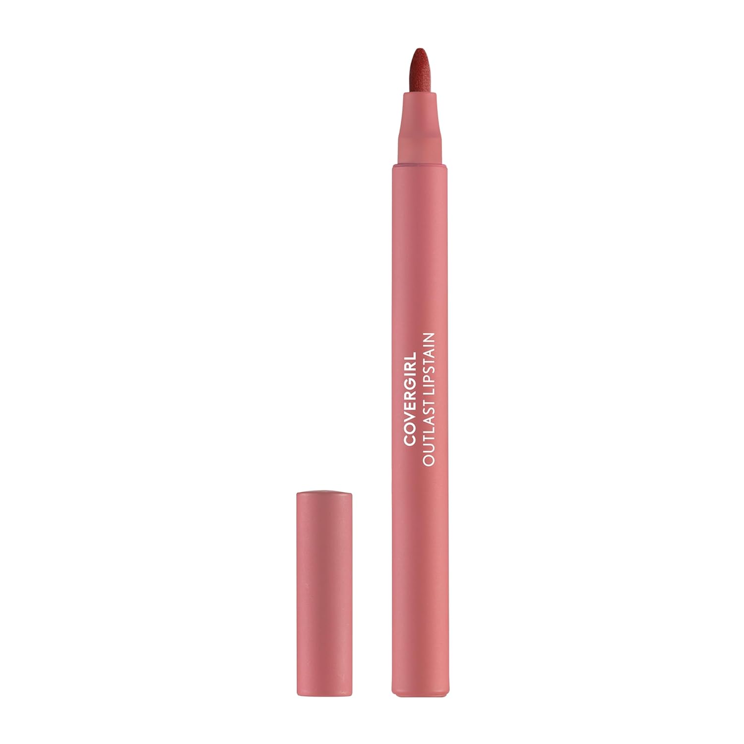 COVERGIRL Outlast, 10 Sugey Girl, Lipstain, Smooth Application, Precise Pen-Like Tip, Transfer-Proof, Satin Stained Finish, Vegan Formula, 0.06oz-0