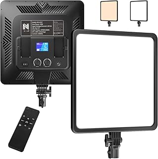 17" Photography Light Panel, NiceVeedi 48W 2700-8500K Bi-Color LED Video Light with Remote Control, Infinite Dimmable CRI 97+ Professional Studio Lighting for YouTube Video Photography Light