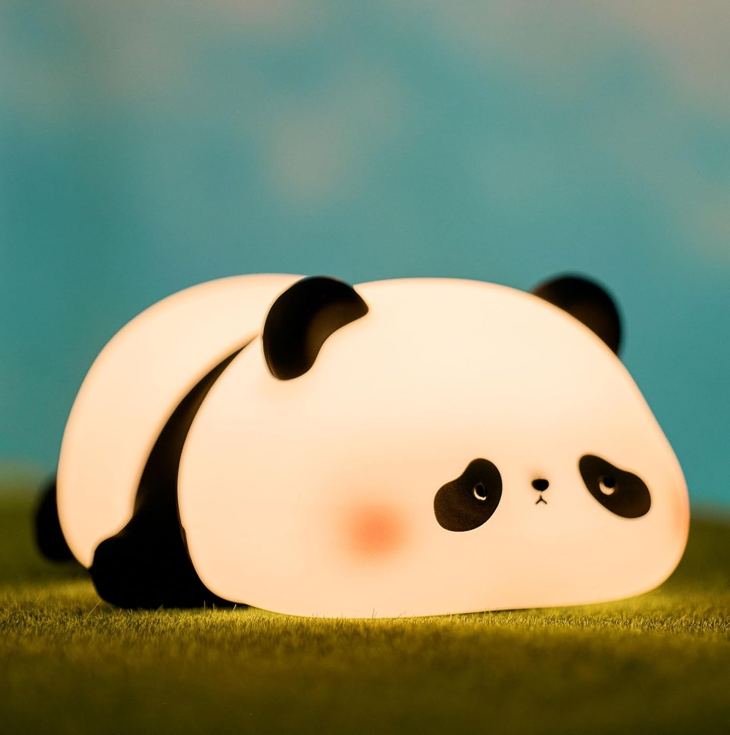 DREAMING MY DREAM Cute Panda Night Light, LED Squishy Novelty Animal Night Lamp, 3 Level Dimmable Nursery Nightlight for Breastfeeding Toddler Baby Kids Decor, Cool Gifts Kids (Panda Pangda)-0