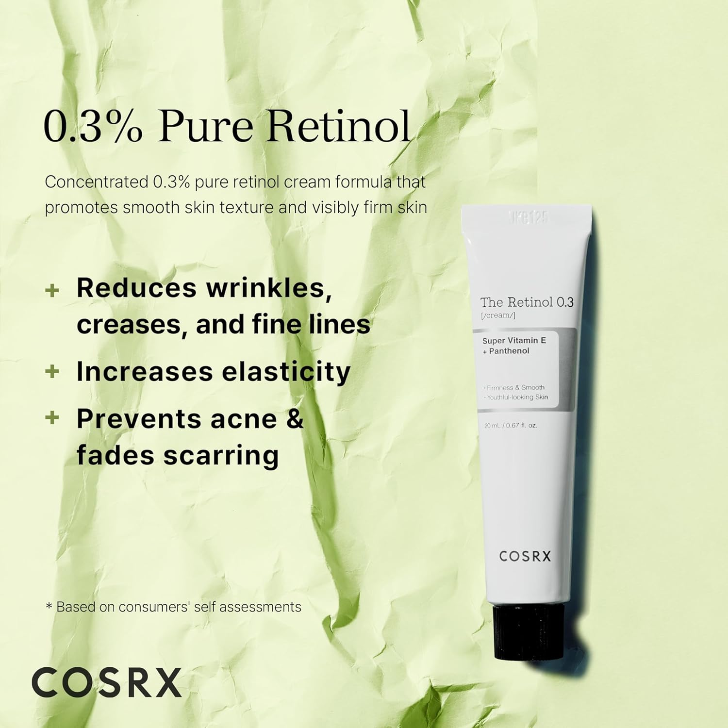 COSRX Retinol Cream, 0.67 Oz, Anti-aging Eye & Neck Cream with Retinoid Treatment to Firm Skin, Reduce Wrinkles, Fine Lines, Signs of Aging, Gentle Daily Korean Skin Care (Retinol 0.3% Cream)-2