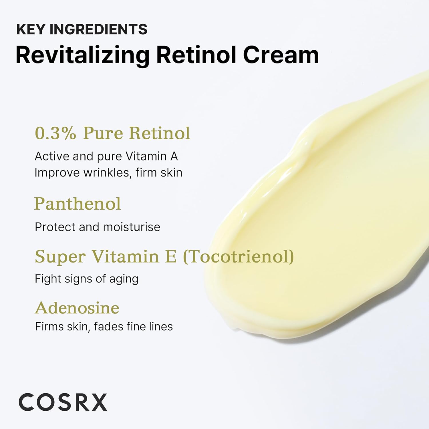 COSRX Retinol Cream, 0.67 Oz, Anti-aging Eye & Neck Cream with Retinoid Treatment to Firm Skin, Reduce Wrinkles, Fine Lines, Signs of Aging, Gentle Daily Korean Skin Care (Retinol 0.3% Cream)-3