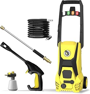 Electric Pressure Washer - 3900PSI Power Washer with Spray Gun, 20FT Hose, 35FT Power Cord, 4 Nozzles, Soap Bottle, High Pressure Washer for Driveway, Cleaning Car, Fences, Pool, Patios