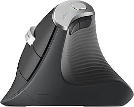 Nulea M510 Vertical Mouse Wireless, Ergonomic Mouse for Comfy Tracking, 3 Adjustable DPI (800-1200-1600), 2.4G Wireless Vertical Mouse with 6 Buttons, Compatible with Windows, Mac OS, Laptop, PC, Grey