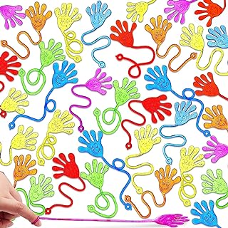 JOYIN 48Pcs Sticky Hands Party Favors, Party Table Favors Set for Kids, Holiday Traditions, Xmas Gift, Bendy Tube, Bendy Tubes, Extreme Stretch Fidget, Fun Fidget Toys for Kids