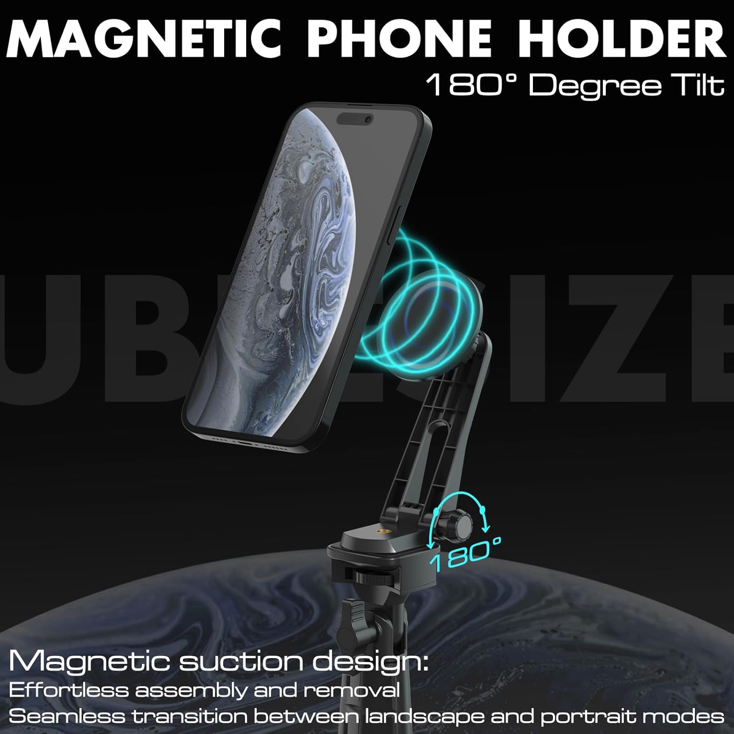 UBeesize Upgraded 12'' Ring Light with 62'' Tripod Stand and Magnetic Phone Holder,LED Selfie RingLight for iPhone with Wireless Remote,Circle Light for Tiktok/YouTube/Photography/Makeup/Live Stream-1