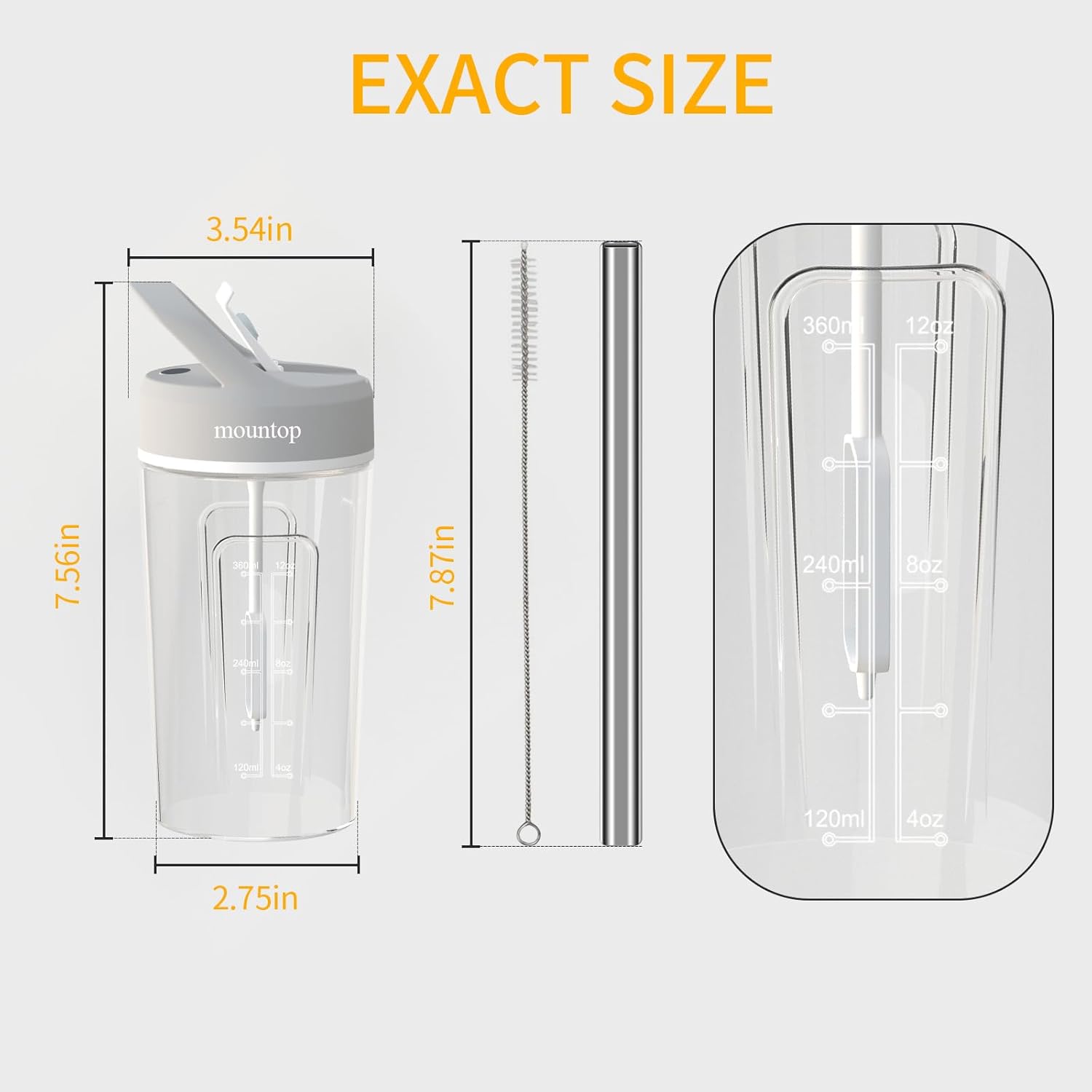 Electric Shaker Bottle, Shaker Bottles for Protein Shakes, Blender Shaker Bottle for Pre-Workout, Rechargeable Shaker Cups, BPA-free Mixer Bottles for Protein Powder, Whey, and Other Supplements-1