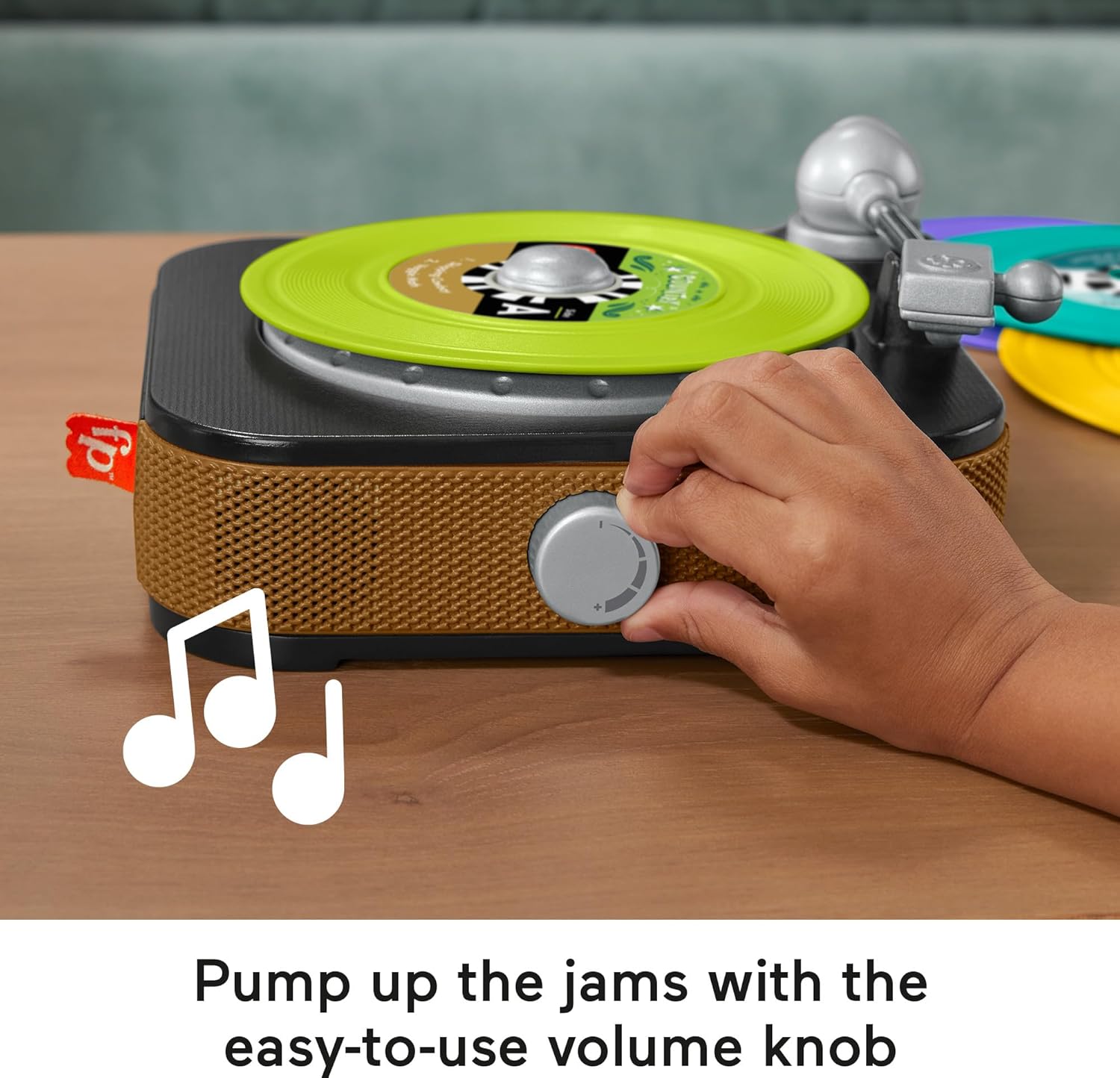 Fisher-Price Musical Toy, Rockin’ Record Player for Preschool Pretend Play for Kids Ages 3+ Year-4