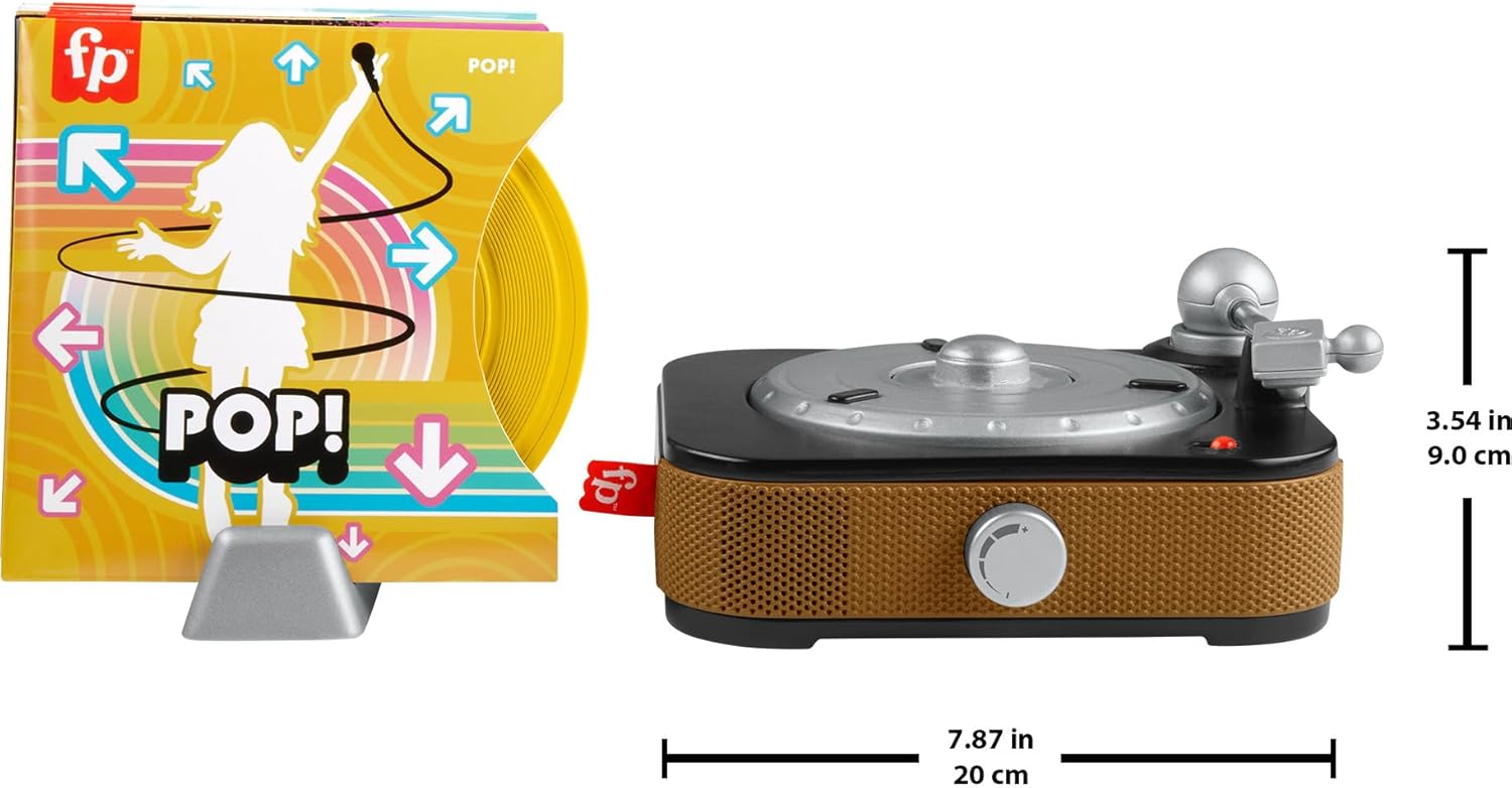 Fisher-Price Musical Toy, Rockin’ Record Player for Preschool Pretend Play for Kids Ages 3+ Year-5