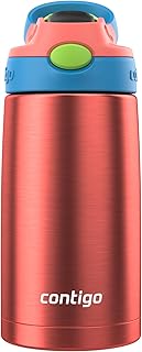 Contigo AUTOSPOUT Water Bottle, 13 oz, Coral Blue/Poppy