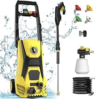 Electric Pressure Washer - 4200PSI Electric Power Washer with 20FT Hose, 35FT Power Cord, 4 Nozzles, High Pressure Washer for Cars, Fences, Patios, Driveways