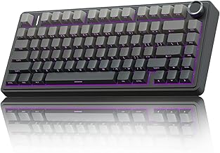 AULA F75 Pro Wireless Mechanical Keyboard,75% Gasket Hot Swappable Custom Keyboard,RGB Backlit,Pre-lubed Reaper Switches,Side Printed PBT Keycaps,2.4GHz/USB-C/BT5.0 Mechanical Gaming Keyboard