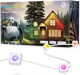 Govee Permanent Outdoor Lights 2, 100ft RGBIC Outdoor Lights with 72 LED Lights, IP67 Waterproof, 100 Scene Modes with 40lm White for Halloween Decor, Works with Alexa, Google Assistant, White Version