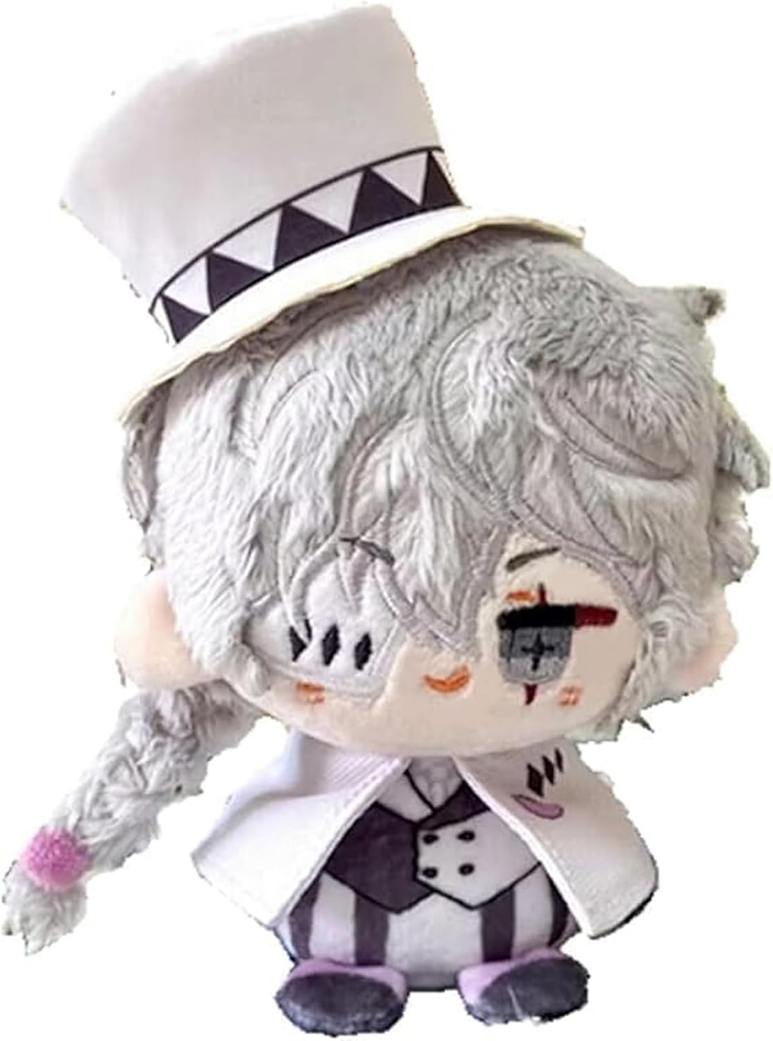 Small Size Anime BSD Figure Plush Doll- Dazai Osamu Plush (4 inch), Keychain Anime Figure Stuffed Gift for Fan-0