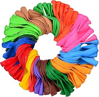 Latex Party Balloons Assorted Colors 12 Inches Thicken Birthday Rainbow Balloons 100 Pcs for Kids' Party Wedding Christmas Arch Garland