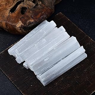 14PC Large Selenite Crystal Sticks -4In Raw Rough Selenite Crystals Bulk for Healing Reiki and Meditation Protection Wiccan Altar Supplies Selenite Stone