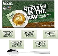 Stevia Packets, Stevia In The raw 800 packets, Zero Calorie Sweetener, Natural Sweetener for Drinks and Baking, Sugar Packets for Home, Office, Coffee, Bar, Gift, Restaurants, & Coffee Stations, Plus Bools Spoon Perfect for Mixing