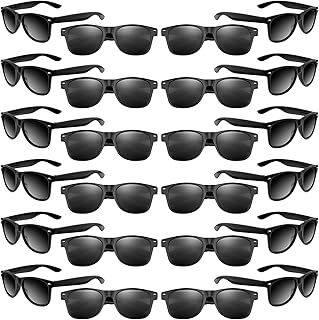 ASTARON Black Sunglasses Bulk, 6 Pack Sunglasses Party Favors for Summer Beach Pool Wedding Party,Great Gift for Pool, Birthday Party Supplies Goody Bag Favors