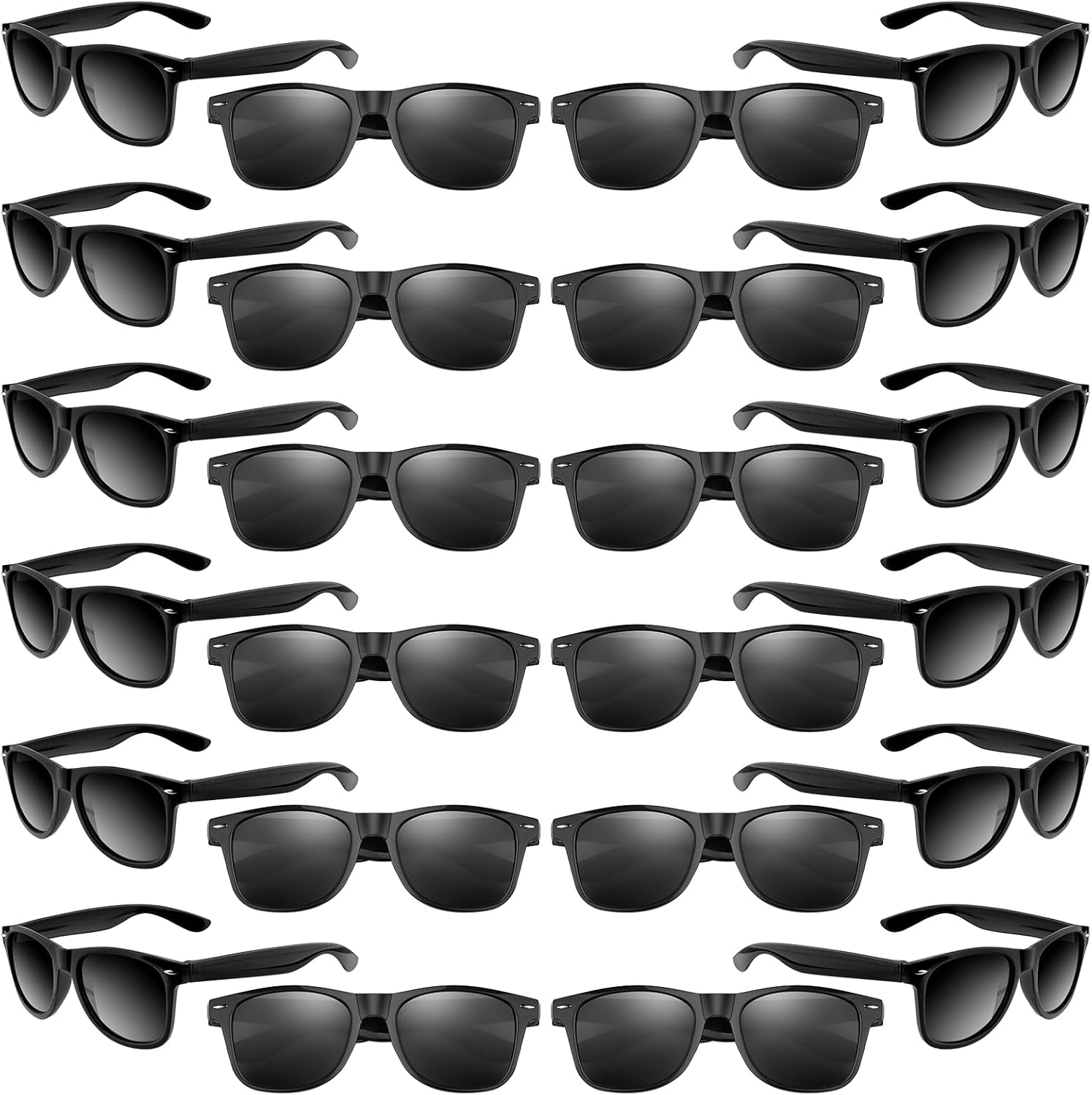 ASTARON Black Sunglasses Bulk, 6 Pack Sunglasses Party Favors for Summer Beach Pool Wedding Party,Great Gift for Pool, Birthday Party Supplies Goody Bag Favors-0