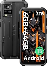 Blackview Rugged Smartphone Unlocked, 2024 BV4800 Rugged Phone, Android 13 Smartphone, 6GB+64GB/SD 2TB, 5180mAh, 6.56'' HD+, IP69K Waterproof Mobile Phone, NFC, Fingerprint ID, 3 Card Slots, T-mobile