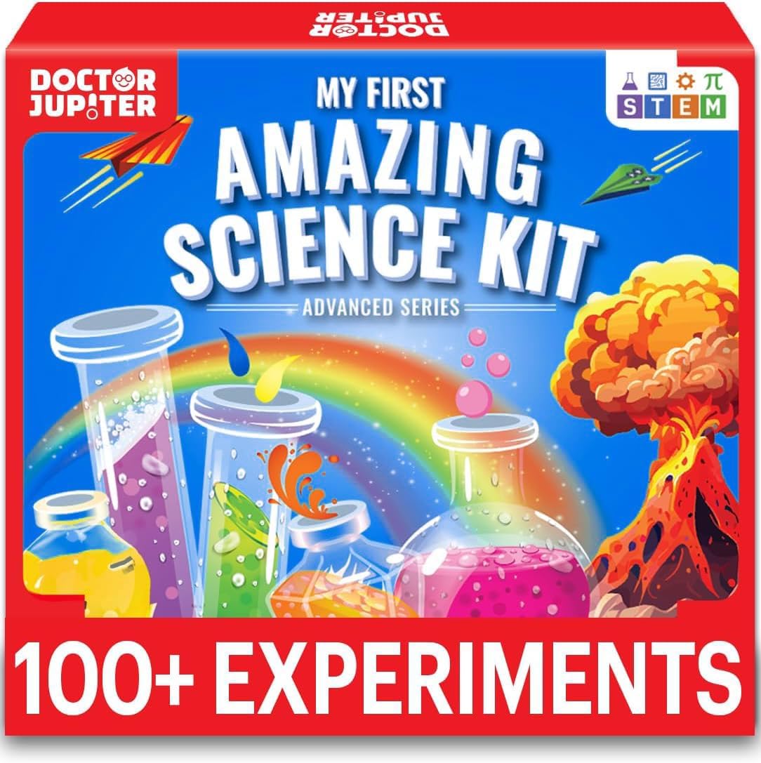 Doctor Jupiter My First Amazing Science Kit for Kids Ages 4+ | Birthday Gift Ideas for 4-5-6-7-8-9-10-11-12 Year Old Boys & Girls | STEM Learning & Educational Toys |Advanced Science Experiment Series-0