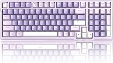 MageGee SKY98 Mechanical Gaming Keyboard, 96% Gasket Hot Swappable Wired Custom Creamy Keyboard with 5-Layer Sound Dampening, RGB Backlit, NKRO for Win/Mac (Violet, Violet Switch)